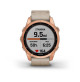 fēnix 7S Sapphire Solar - Rose Gold Titanium with Limestone Leather Band - 42mm - Sapphire Solar - 010-02539-35 - Garmin